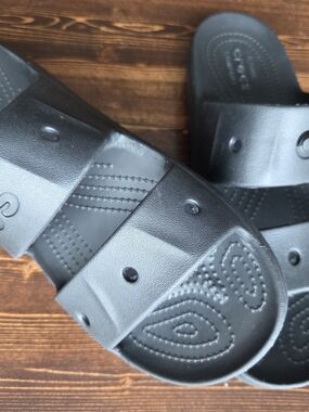 Crocs Black Slide Sandals